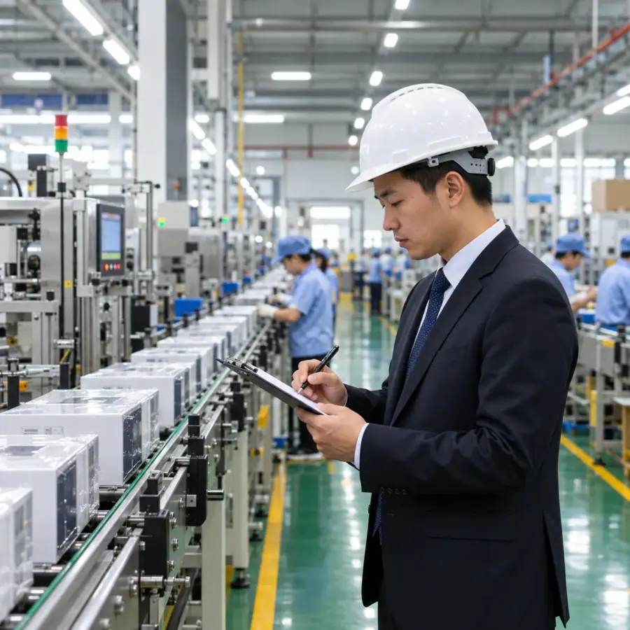 Checking a production line